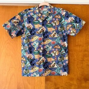 Vintage Hilo Hattie Made In Hawaii Postcard Print Retro Vacation Shirt Unisex